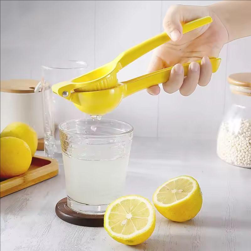 Easy-Squeeze Manual Lemon Juicer - Durable Metal Handheld Citrus Press for Fresh Juice, Kitchen Gadget Lemon