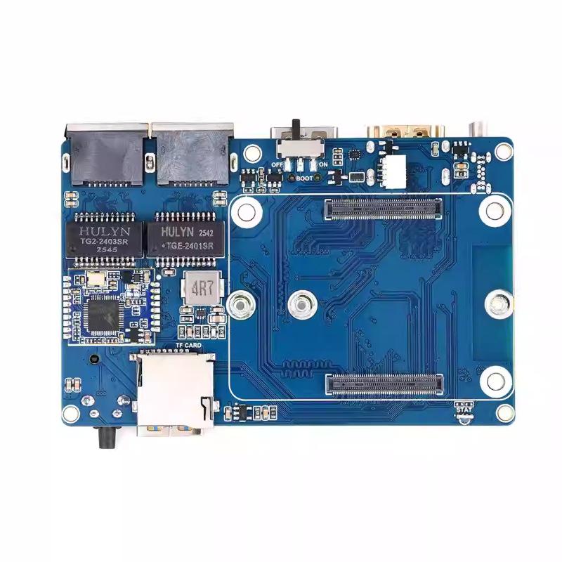 Raspberry Pi CM5 Erweiterungsplatine mit zwei Netzwerkanschlüssen (Gigabit/2,5G), M.2 M-Key, HDMI, MIPI und RJ45-Schnittstellen
