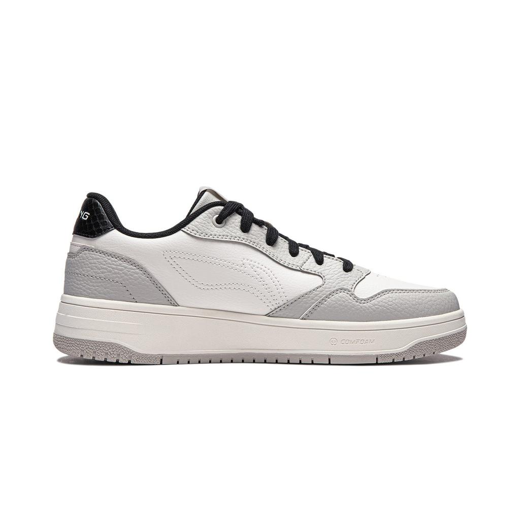 Li Ning Tianji Soft Low top Skateboard Shoes Men's White Gray Black AGCU271-3