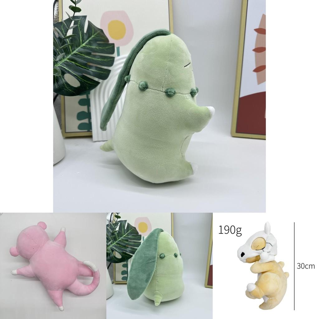 Pokémon Slowpoke, Cubone und Chikorita aus der Schlaf-Serie – Plüschtiere mit PP-Baumwollfüllung für Kinder und Schlafzimmerdekoration