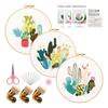 3Sets Leaf Flower Embroidery Set with Embroidery Pattern Beginner Embroidery Set with Instructions Stitching Supplies