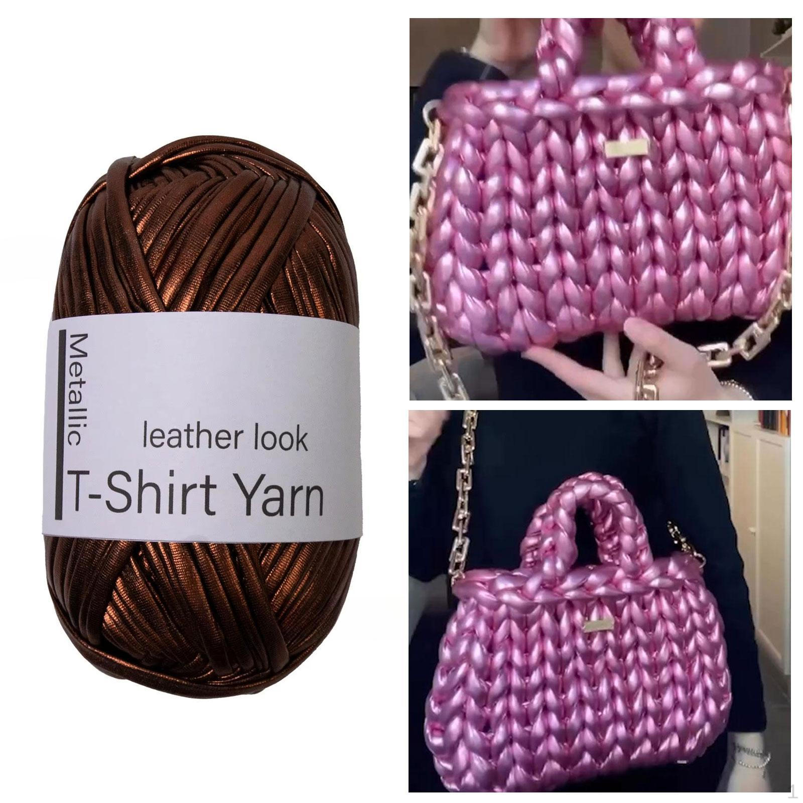 

Металізована футболка Пряжа Яскрава тканина 40M Тканина В язання для ковдри DIY Брелоки Red Coffee