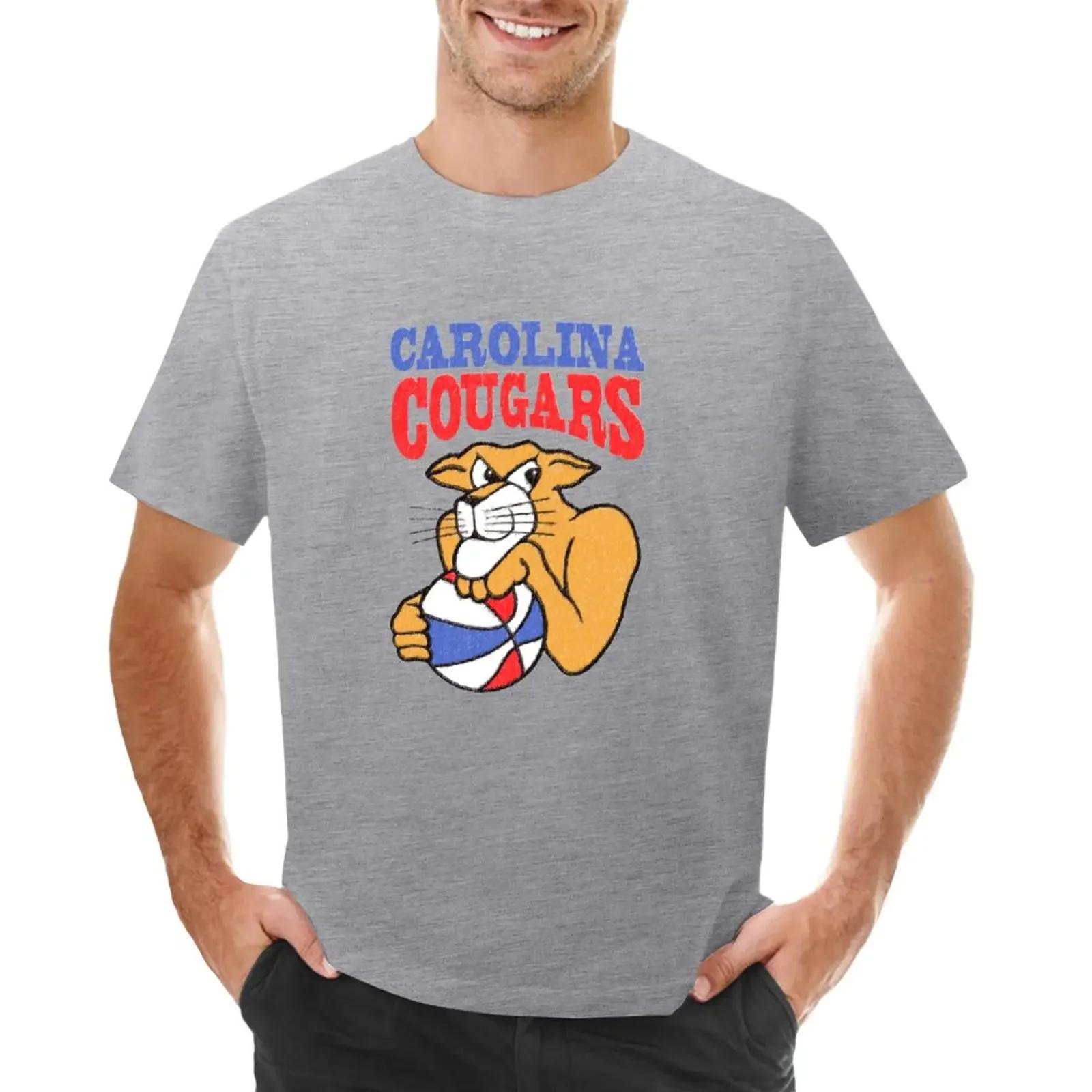 Carolina Cougars Vintage TShirt cute clothes quick drying plain white t shirts men S