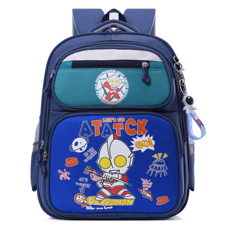 

Trendy Oxford Cloth Backpack For Kids With Arch Shoulder Straps And Cartoon Patterns зелений