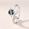 Tancise Klassisk 925 Sterling Sølv Zircon Ring Dame Smykker Bryllup Løfte Party Gift