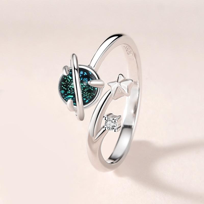 Tancise Klassisk 925 Sterling Sølv Zircon Ring Dame Smykker Bryllup Løfte Party Gift