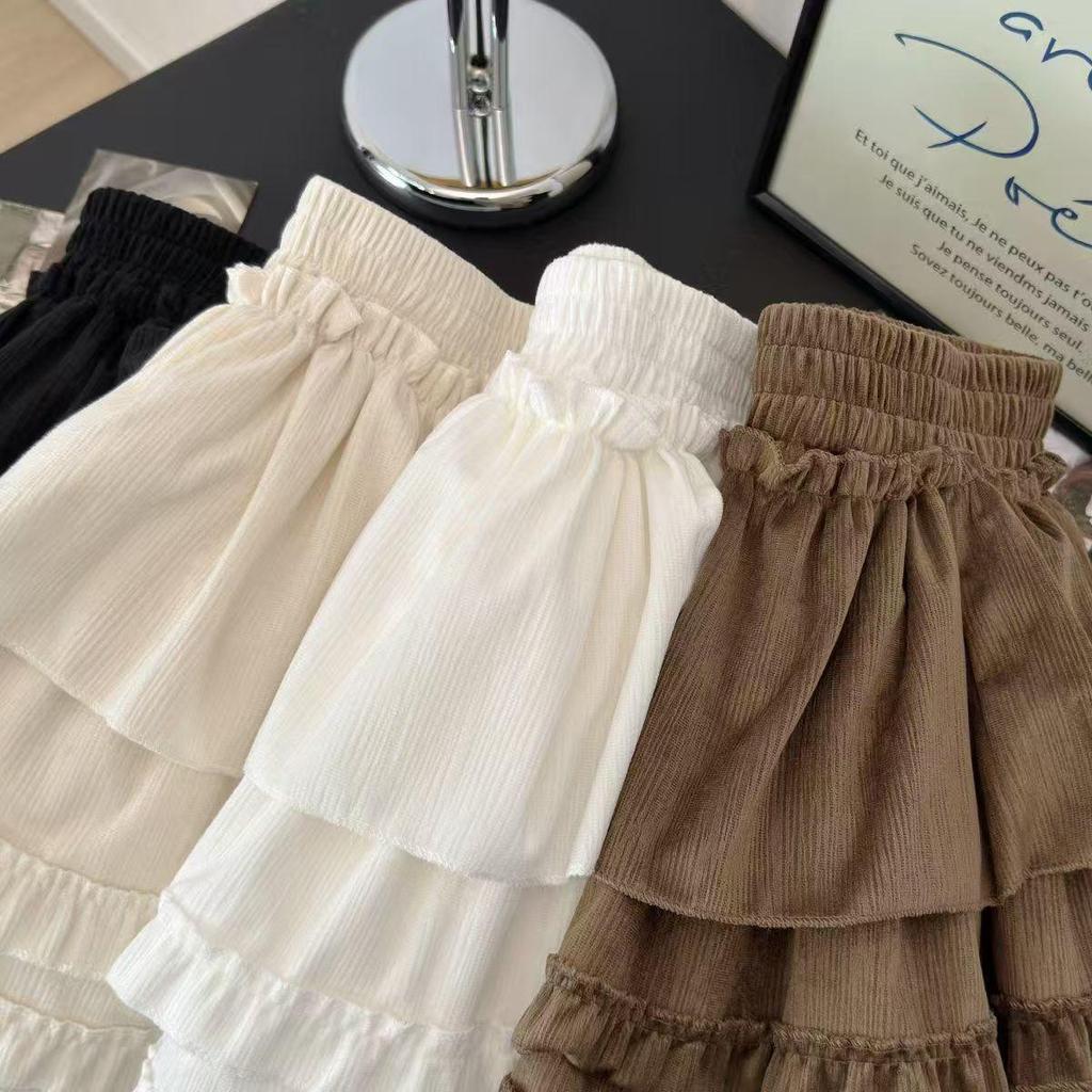 Damen Hohe Taille A-Linie Puffy Kuchenrock - Süßer Retro Ballett Stil für Frühling & Herbst