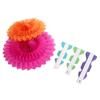 Photo Booth Birthday Wedding Party Flower Paper Cut-Out Tissue Paper Fans Honeycomb Pinwheels