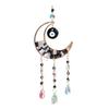 Yousheng Evil Eye Faux Crystal Suncatcher, Prism Rainbow Maker Window Hanging Decor, Wind Chime Style Moon Sun Catcher for Home Garden Decor