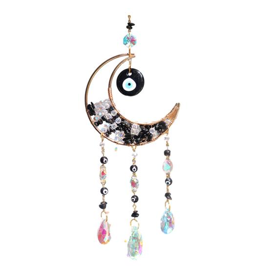 Evil Eye Faux Crystal Suncatcher Prism Rainbow Maker Window Hanging Decor 50cm 1