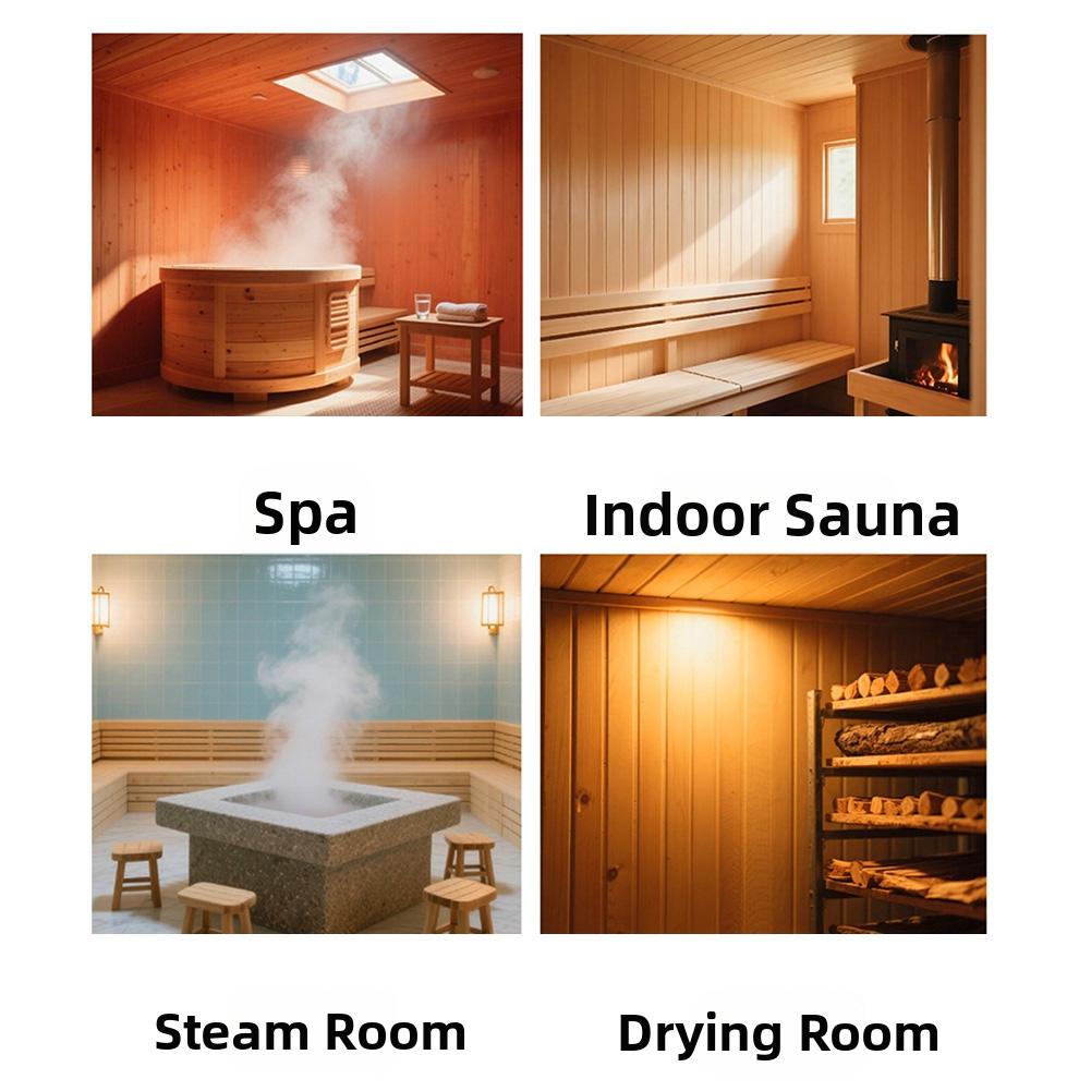Sauna Wall Hygrothermograph for Indoor Temperature and Humidity Tracking Built with For Durable Wood and Copper Materials