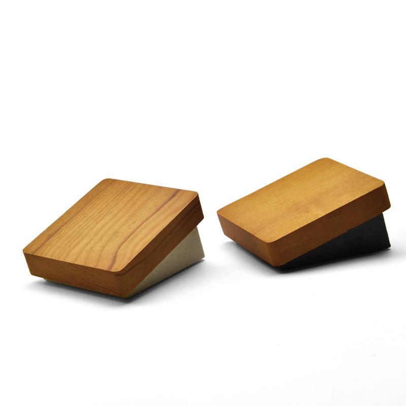 New Wooden Pendant Display Stand Natural Wood Jewelry Holder Microfiber Necklace Stand
