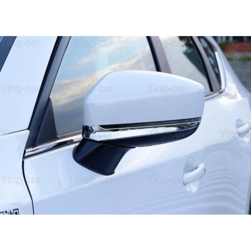 Chrome Rearview Side Mirror Cover Trim Strips Steel For Mazda CX5 CX-5 2017-2025