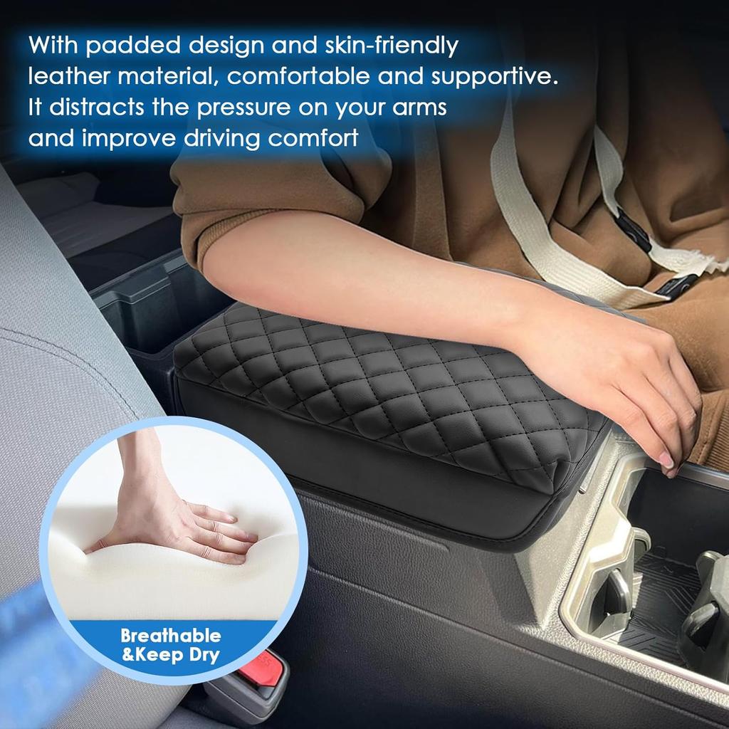 2024 2025 2026 Tacoma Mittelkonsolenabdeckung für Toyota Tacoma (SR/SR5/TRD PreRunner/TRD Sport/TRD Off-Road/Limited/Trailhunter), Kissen&Bequemes Leder