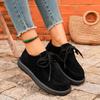 Women's Casual Sports Shoes Autumn Fashi Platform Sneakers Lace-up Round Toe Casual Comfortable Woman Flats Zapatos De Mujer
