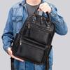 Genuine Leather Fashion Versatile Men'S Laptop Bag, Casual Large Capacity Backpack, Male Student Trendy School Bag