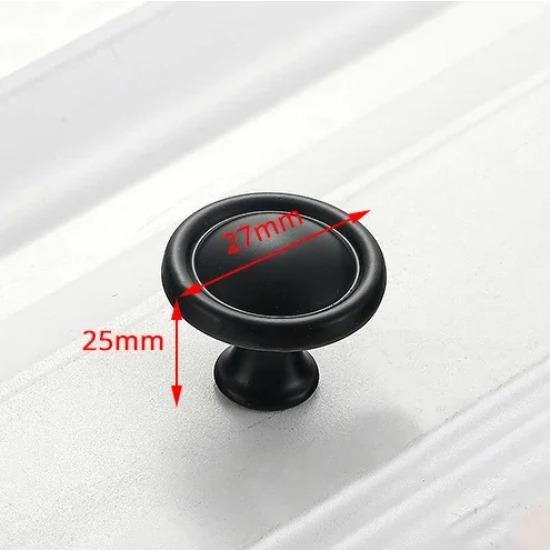 Svart skåphandtag i aluminiumlegering Amerikansk stil Solida köksskåpshandtag Lådknoppar Möbelhandtag Beslag