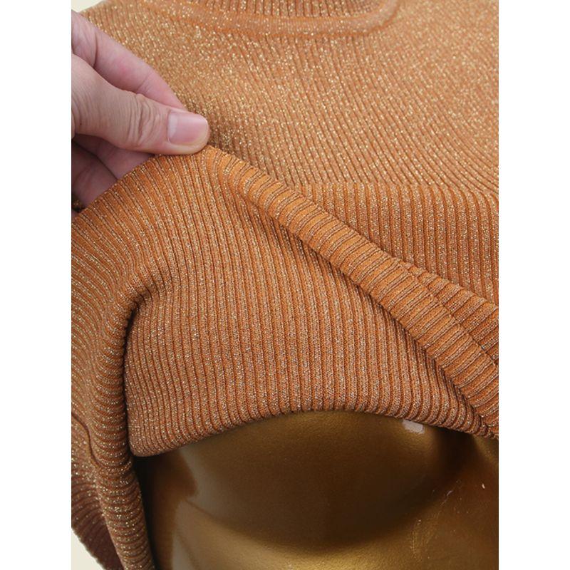 UJIA New Arrival Fashion Style Small Stand Collar Thin Sparkle Silver Silk Thread Knitted Vest Sexy All-Matching Tight Braces Vest