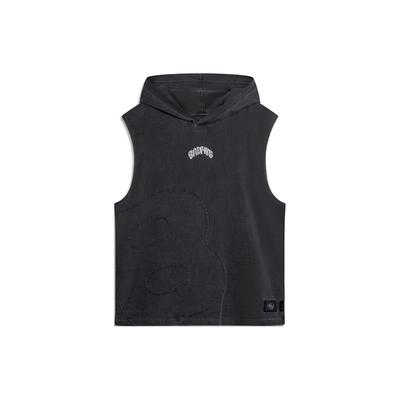 LiNing Gebreid Los Comfortabel Sportvest Heren Tops Zwart AVSU437-1