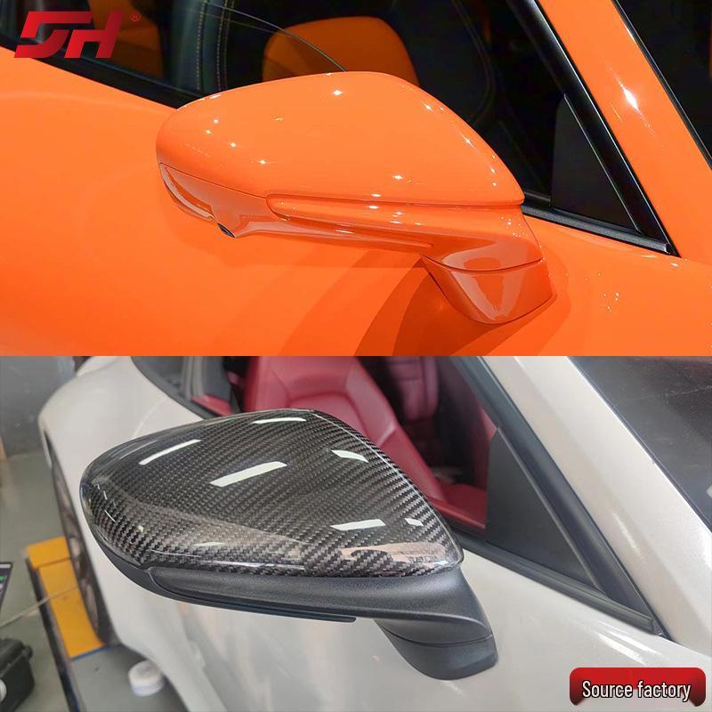 Glossy Carbon Fiber Rearview Mirror Covers for Porsche 911 (2019-2023) Yes