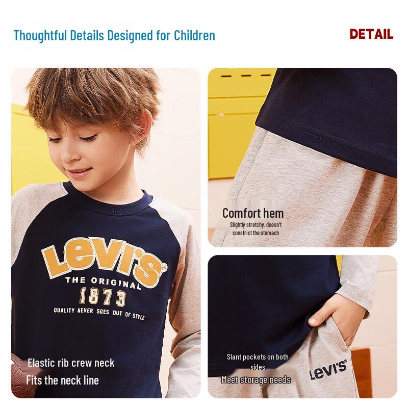 Levi's Kids' Letter Print Sweatshirt & Joggers Set