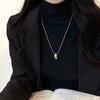Minimalist Feng Shui Droplet Pendant Necklace for Women - Long Sleeve Winter Autumn Hoodie Sweater Chain - Casual and Versatile