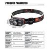 Portable LED Headlamp USB Rechargeable Mini Light with Built In Battery Waterproof Fishing Head Torch Outdoor Camping Lantern
