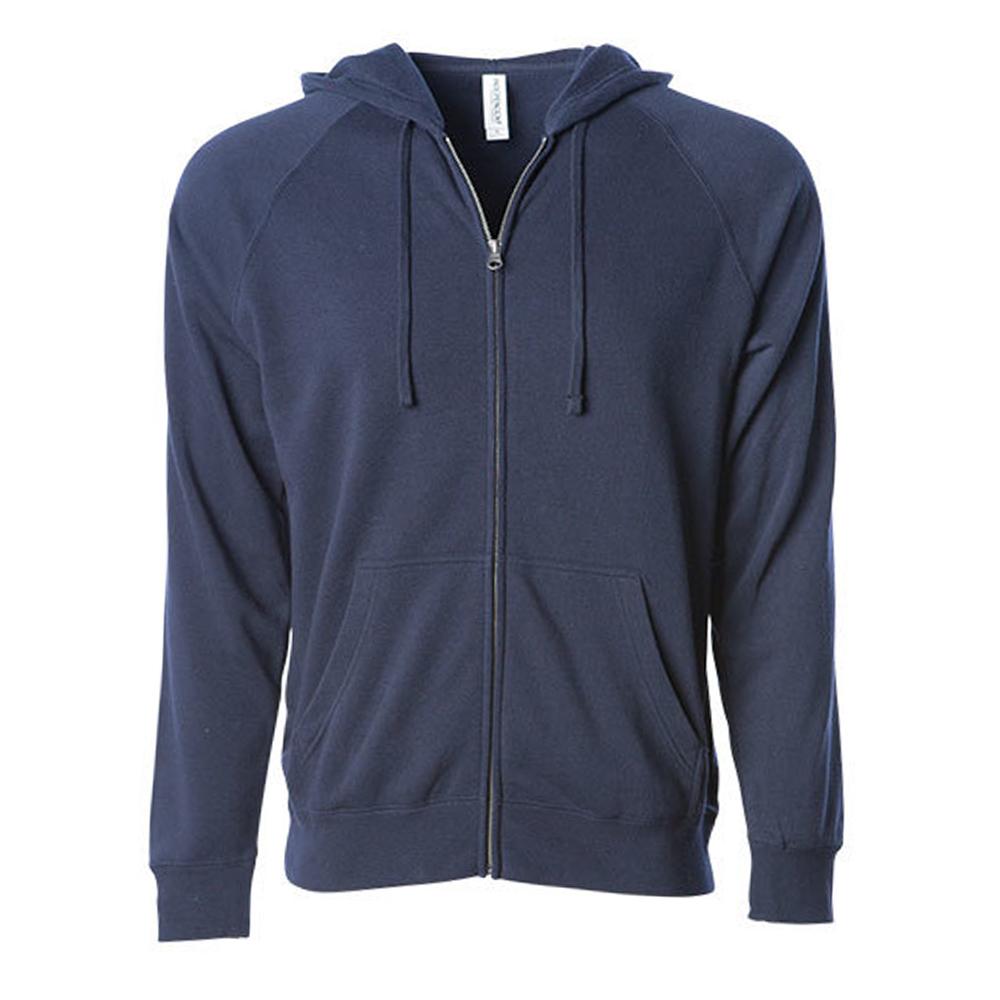 Independent Unisex Adult Midweight Zipped Raglan Hoodie
