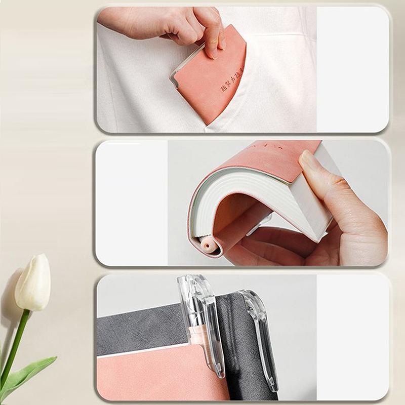 Mini Notebook High Quality Grid Page To Do List Diary Weekly Planner Pu Leather Portable Agenda Book Students