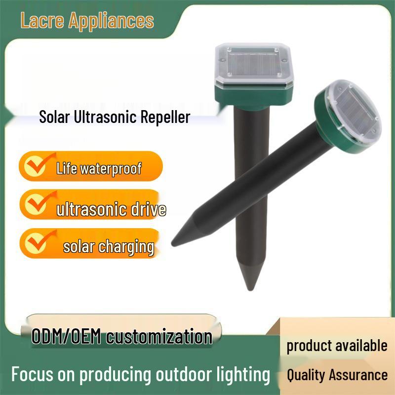 Solar Ultrasonic Mouse & Snake Pest Repeller for Outdoor Yard & Garden