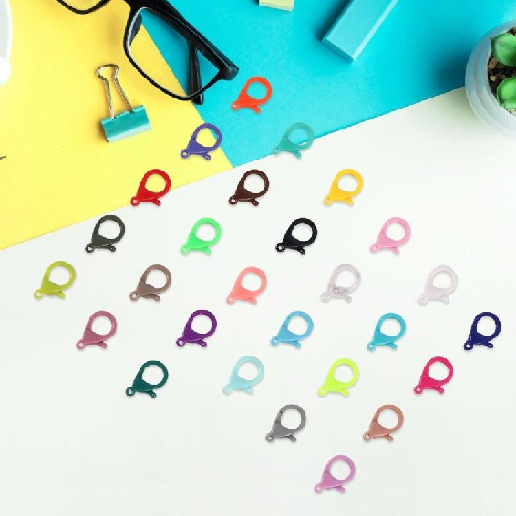Set Of 100 Colorful Lobster Claws Clasps 35mm Lobster Clasps Bracelets Jewelery Clasps For Jewelry Making and Art Craft