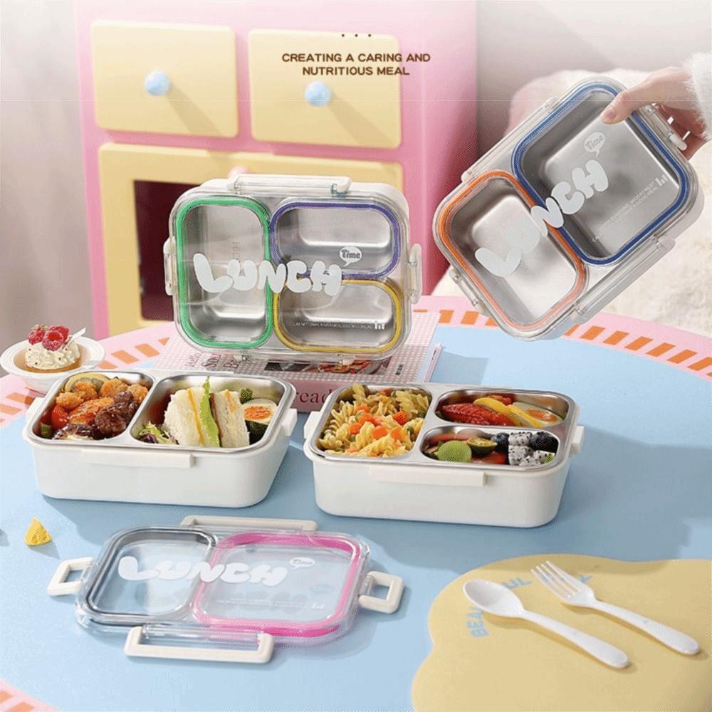 Sealed Design Portable Food Container Food Grade Divided Lunch Plate  Outdoor Activities