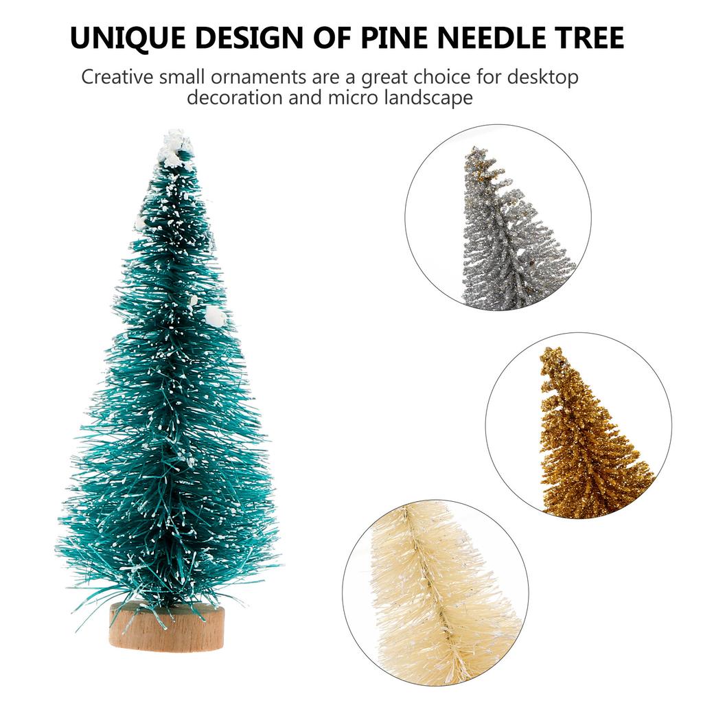 24Pcs Mini Christmas Tree Decor Set 35Cm 45Cm 65Cm 125Cm Realistic Simulated Xmas Tree Ornament for Desktop Table Fireplace