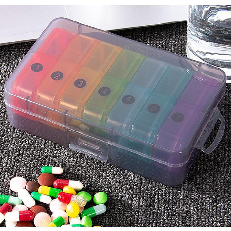 Weekly Pill Organizer 2 Times A Day, Portable Week Twice Pill Holder Container, AM PM Pill Case for Medicine Vitamin Medication Supplement