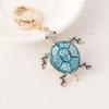 Good Fortune Turtle Keychain Rhinestone Hanging Pendant Lovely Key Ring Holder  Car Key Pendant