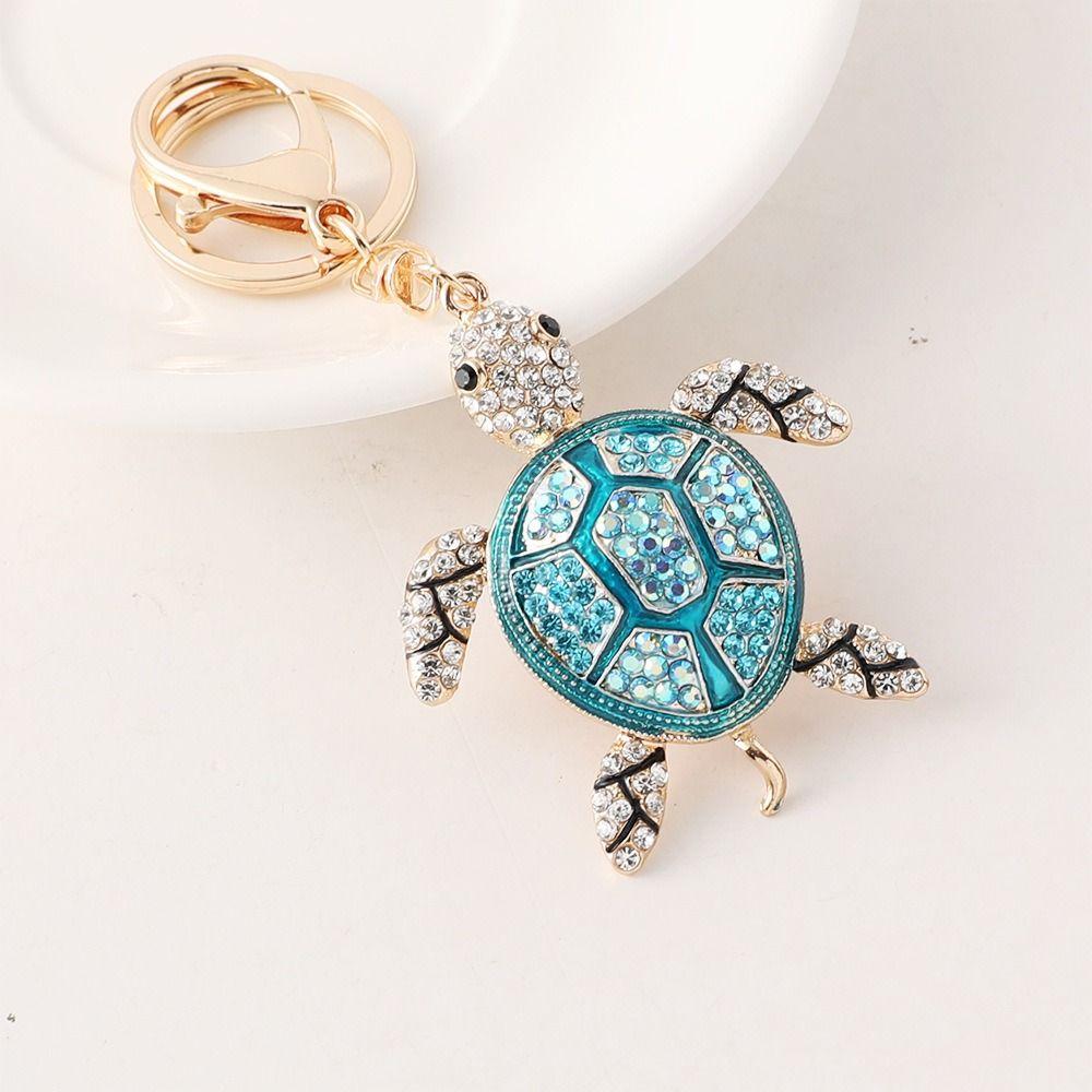 Good Fortune Turtle Keychain Colorful Hanging Pendant Exquisite Key Ring Holder  Car Key Pendant