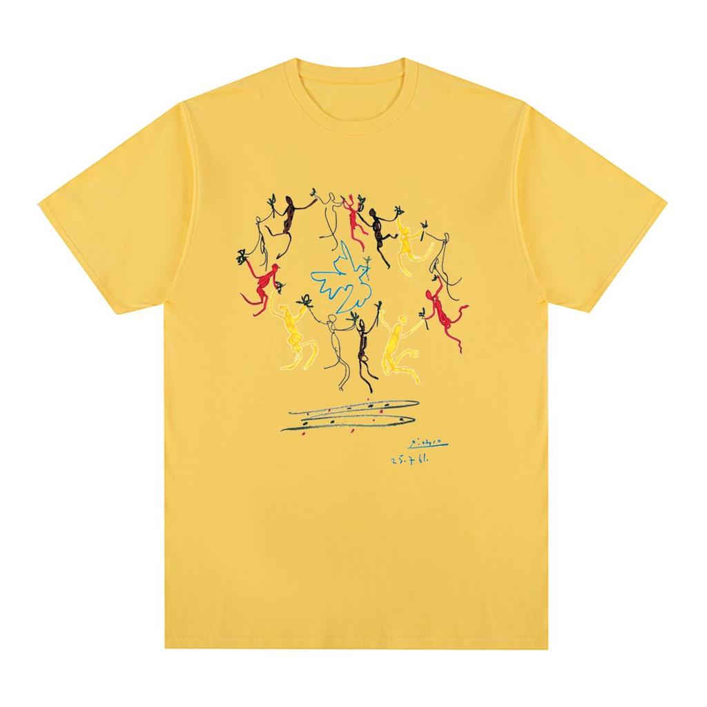 Picasso Vintage Tshirt Graffiti Harajuku Street HipHop Cotton Men T Shirt New Tee Tshirt Womens Tops