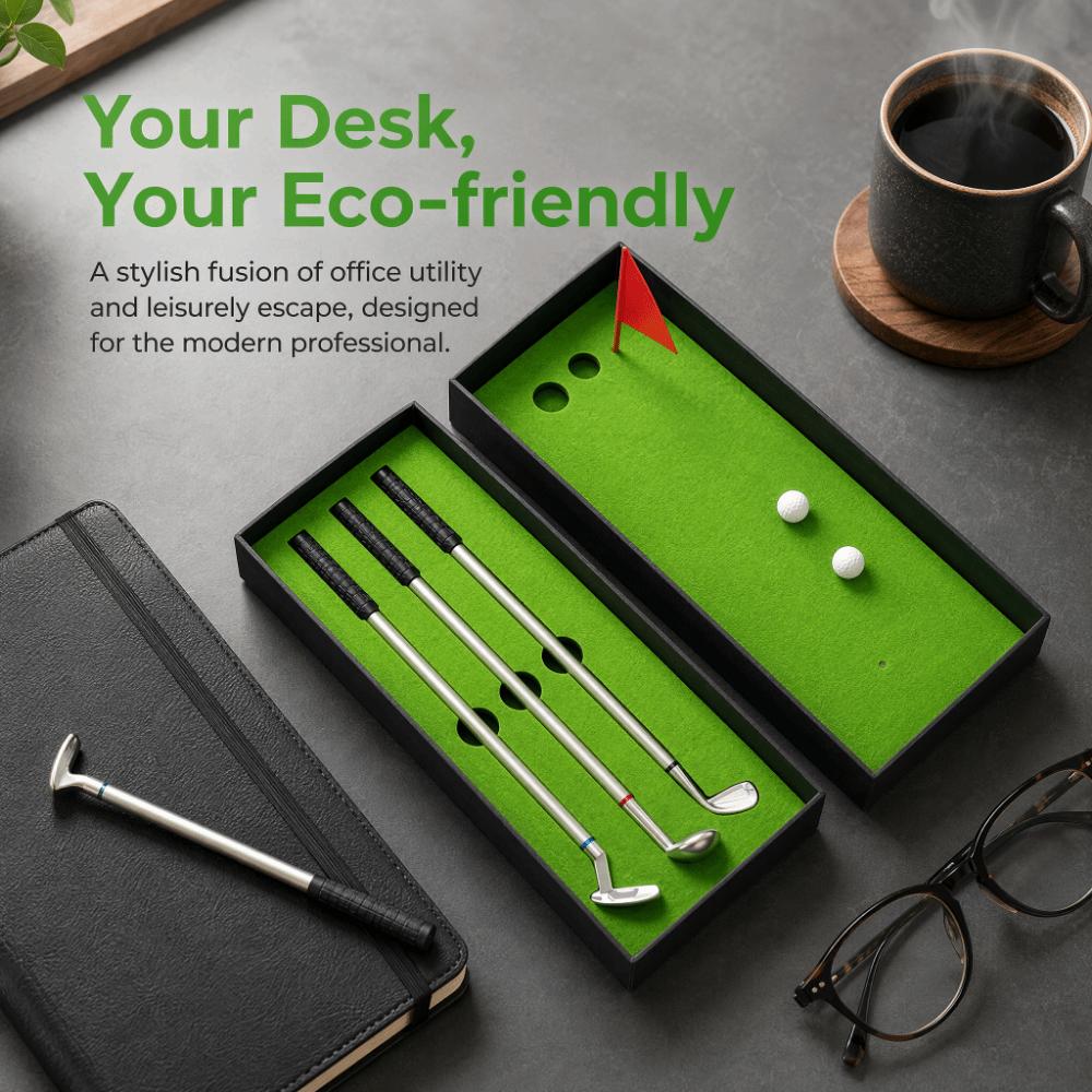 7PCS Simulated Mini Design Golfers Pen Set Smooth Writing Golfers Club Pen Set  Golf Enthusiasts
