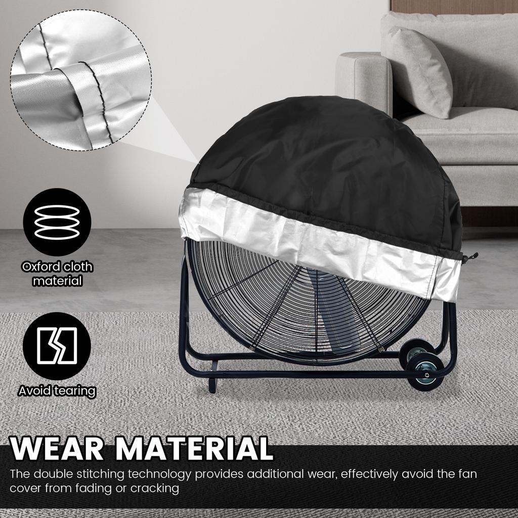 2 Stück Faltbare Industrieller Elektroventilatorabdeckung Wasserdicht und Staubdicht Outdoor-Abdeckung Oxford-Gewebe Ventilatorschutzabdeckung für Fabrik