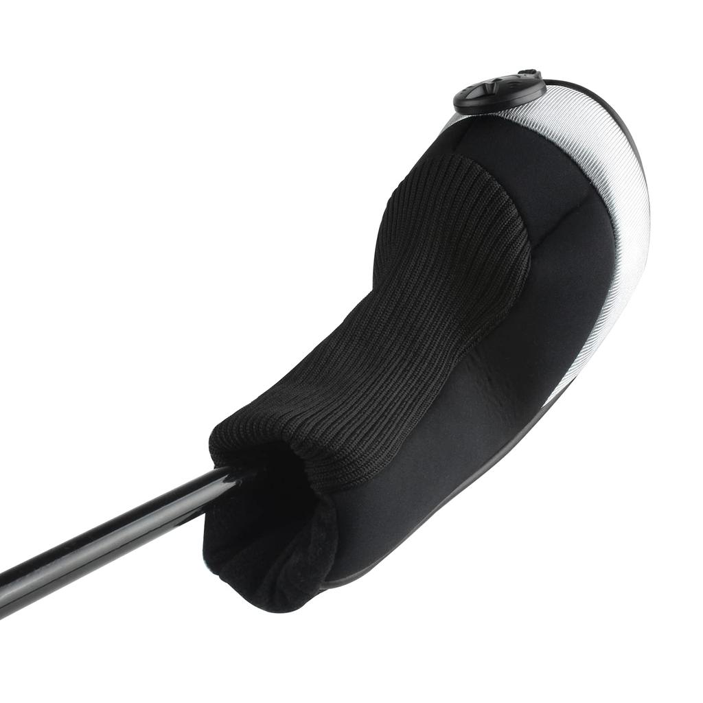 Andux Golf Hybrid Club Headcovers with Interchangeable Numbered Set of 3 Tags, (Silver)