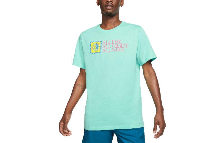 

Nike Sportswear T Shirts Men s Tropical Green Crew Neck Moderate DH7486-307 XXL