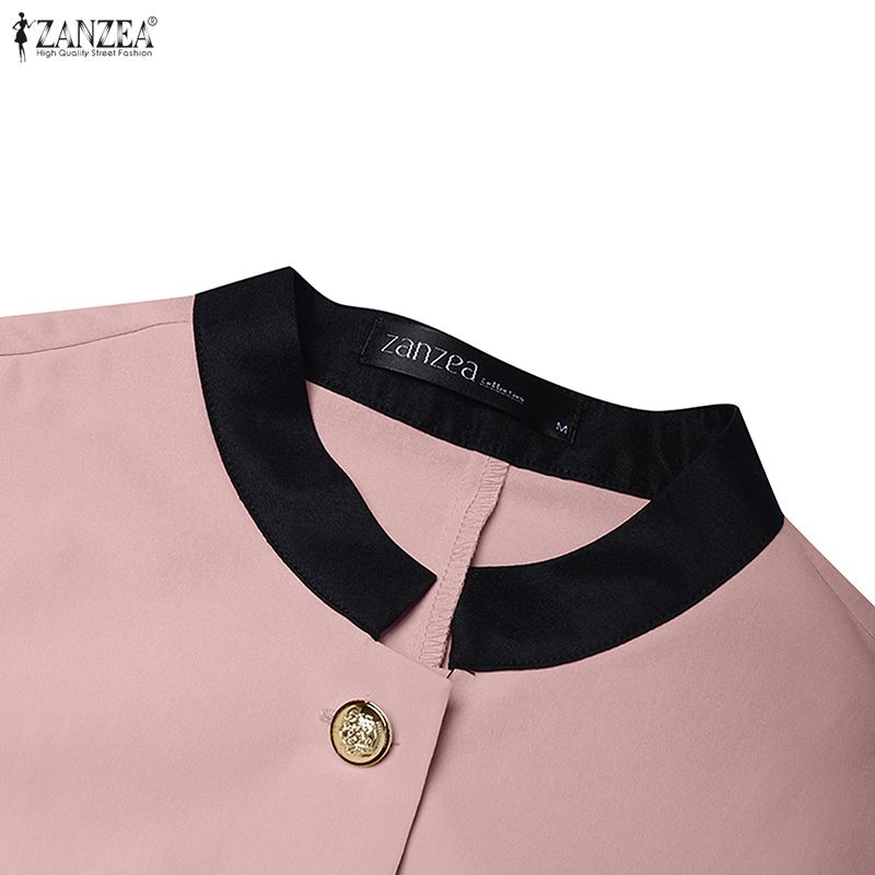 ZANZEA Women Long Sleeve Blouse and A-line Skirts Casual Two Piece Suit Sets