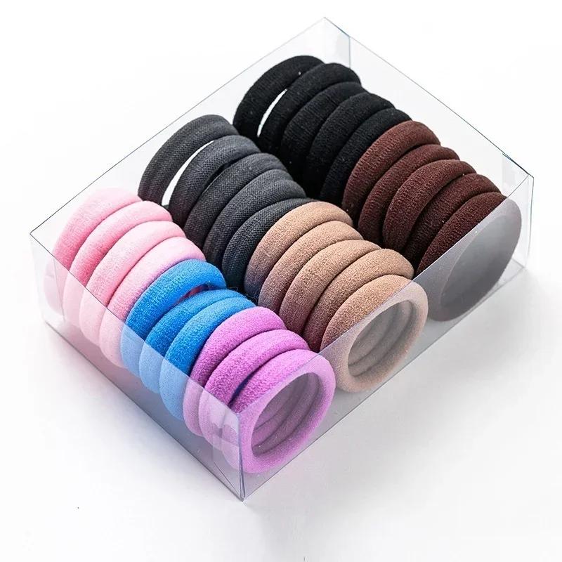 Solid Color Hairdressing Tools Black Rubber Band Hair Ties/Rings/Ropes Gum Springs Ponytail Holders Accessories Elastic Gifts