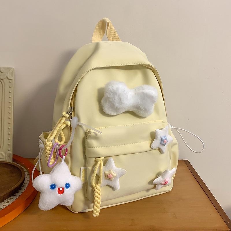 Schoolbags Elementary School Students  Girls Junior High School Students  Solid Color High School Students  College Students  Backpacks