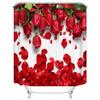Chic Rose Print Bath Curtain Charming Shower Curtain Fashion Home Bath Decor Curtain For Hotel Bathroom (150x180cm)