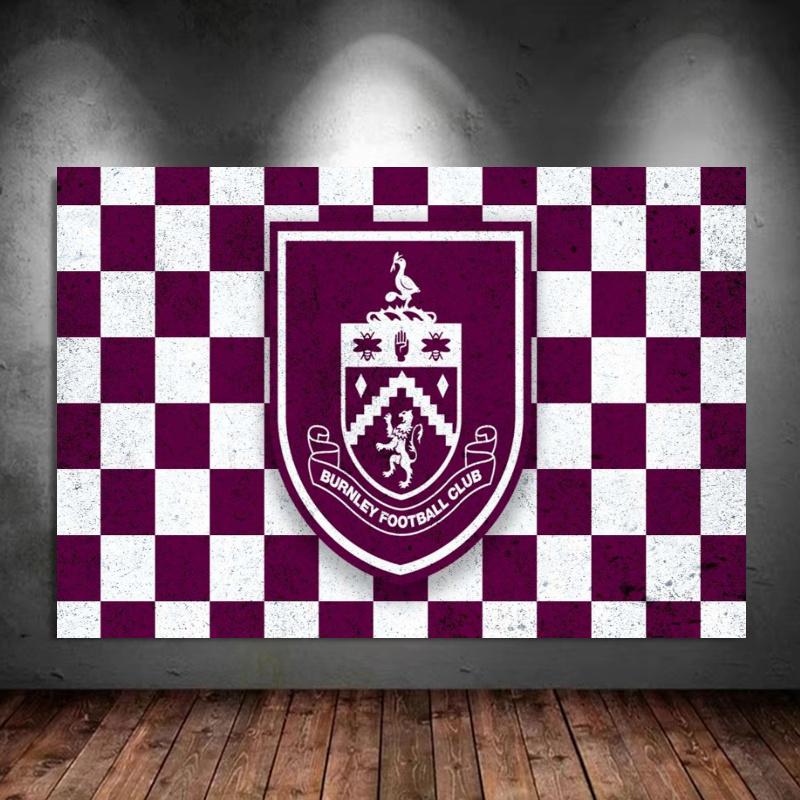 Burnley FC 100% Round Full Drill 5D DIY Diamond Painting Embroidery Cross Stitch Rhinestone Décor