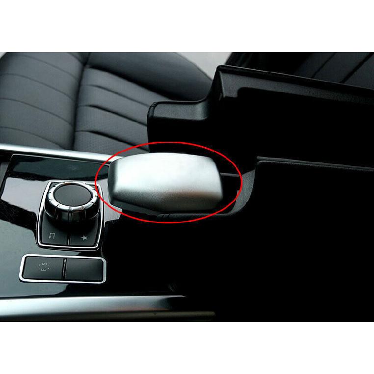 Aluminum Silver Middle Console Armrest Box Cover Trim For Benz E-Class 2012-2015
