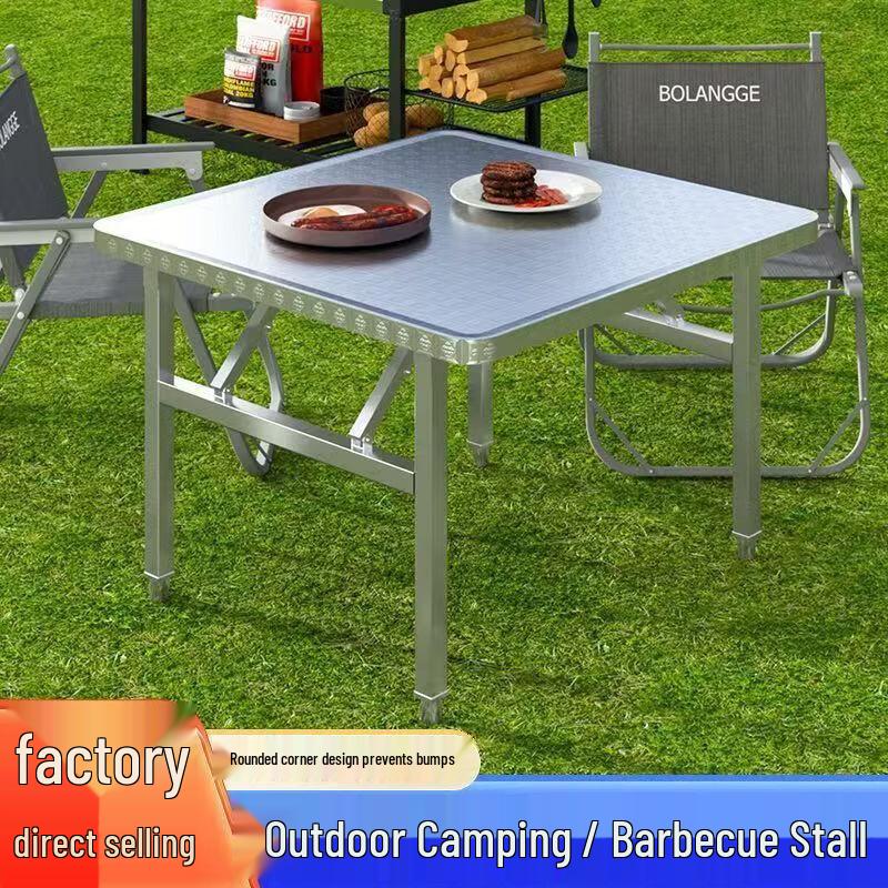 Loveny Stainless Steel Portable Folding Table