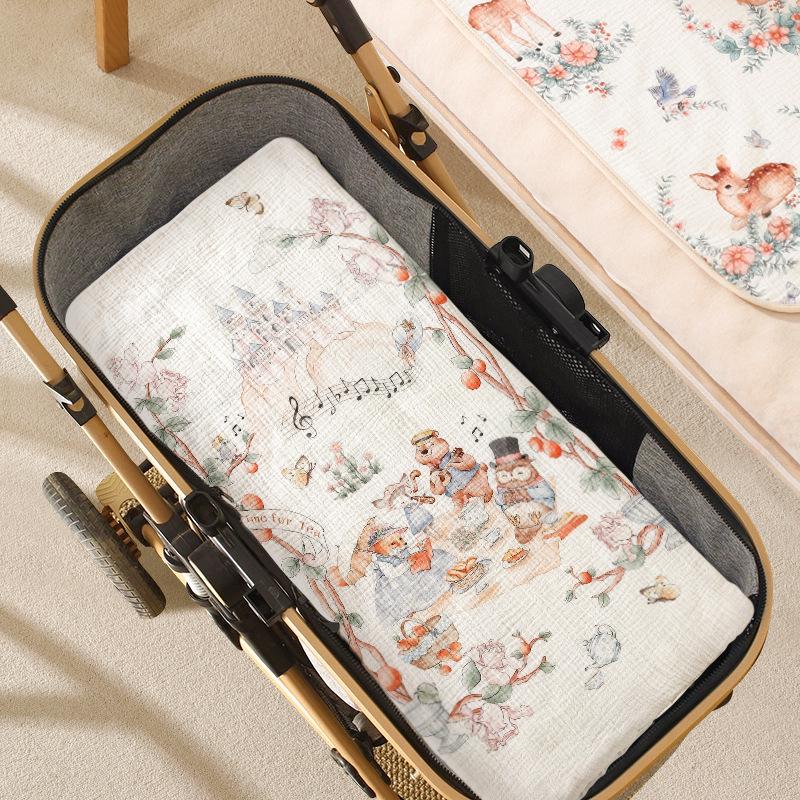 Universal Washable Cotton Baby Stroller Seat Cushion 40x80cm