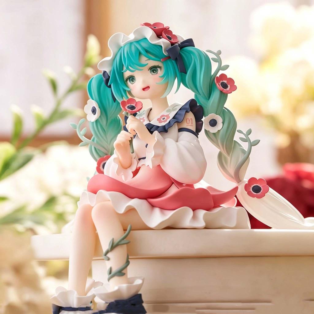 Hatsune Miku Anime Figure Toy Flower Fairy Collection Miku Kawaii Cartoon Pvc Action Figurine Model Doll Birthday Gifts Kid